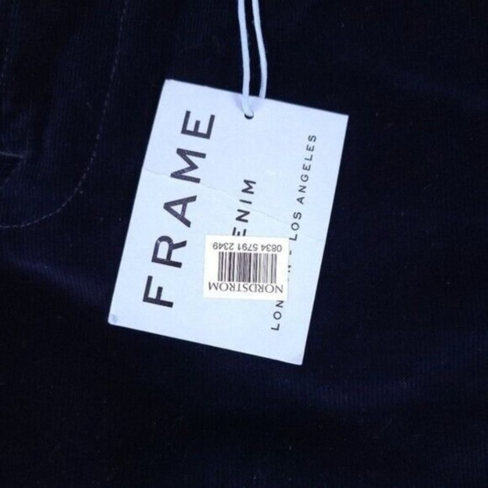 FRAME Le High Rise Blue Skinny Corduroy Jeans Pants Size 27 NWT - Picture 8 of 11